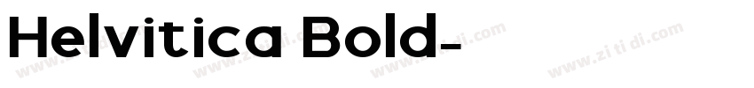 Helvitica Bold字体转换